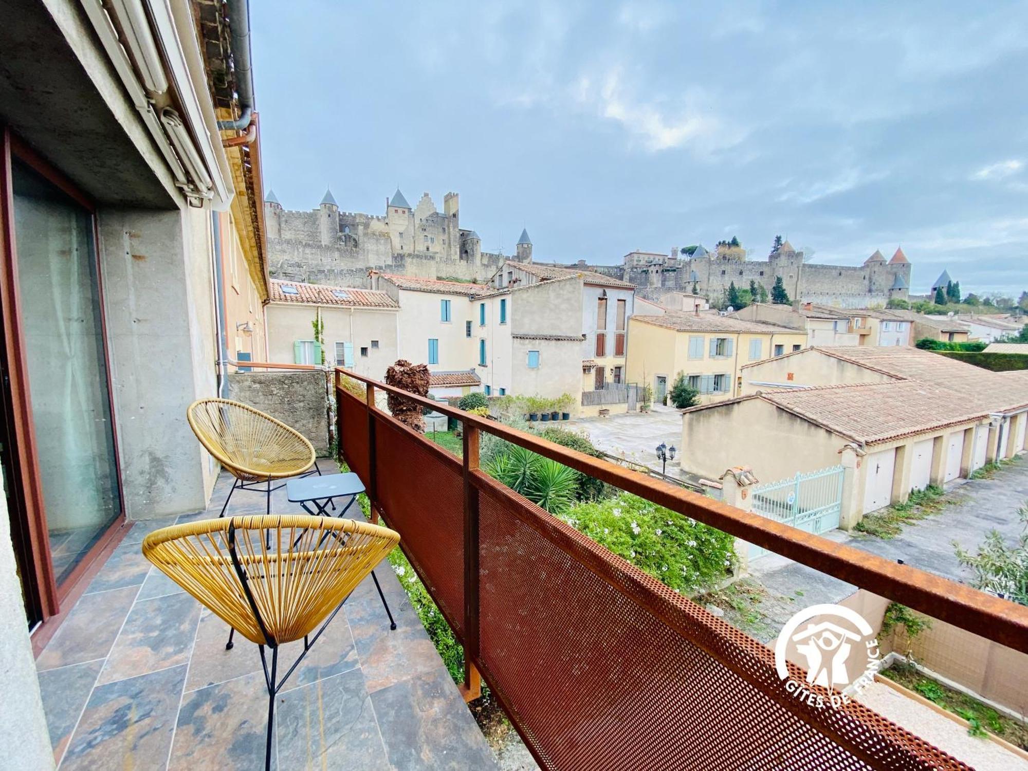 קרקסון Loft Cocon Climatise - Imprenable Vue Sur Le Chateau Comtal מראה חיצוני תמונה